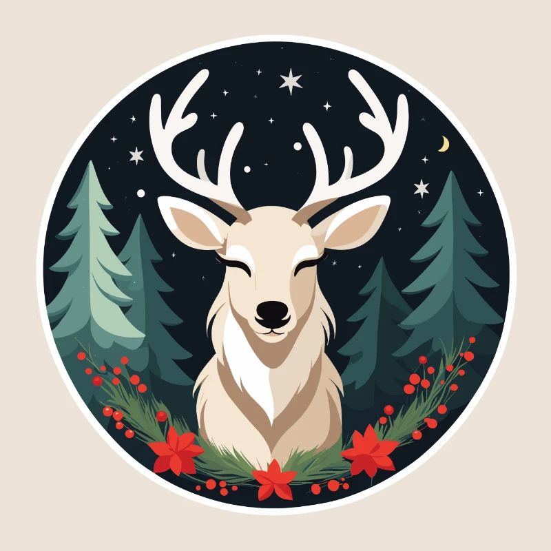 Dessin de Noël de renne