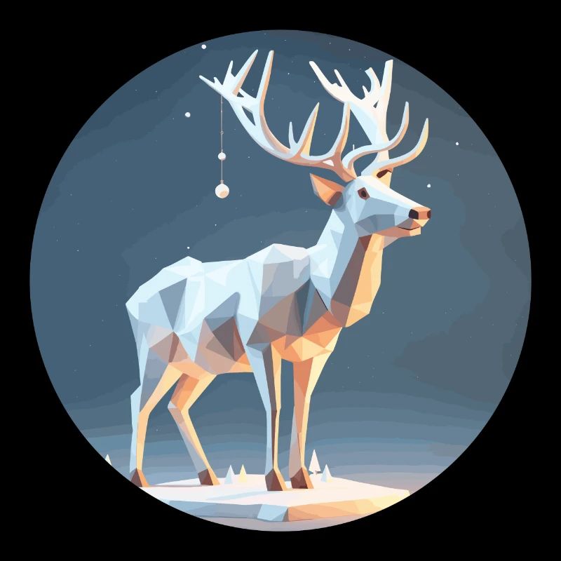 Reindeer Low Poly Christmas