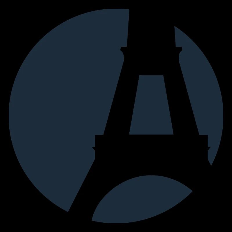 The Eiffel Tower Paris blue silhouette