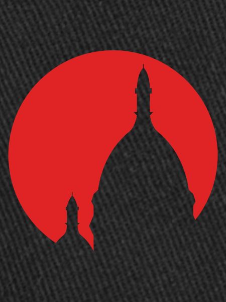 Sacré-Coeur Montmartre Paris red silhouette