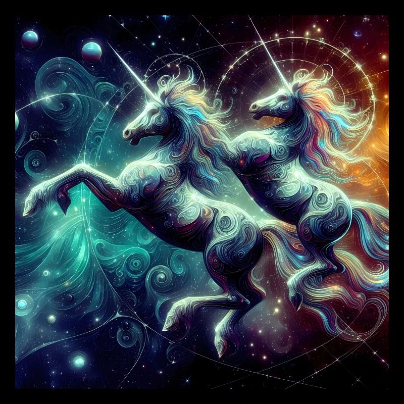 Doppel Einhorn Dystopisch