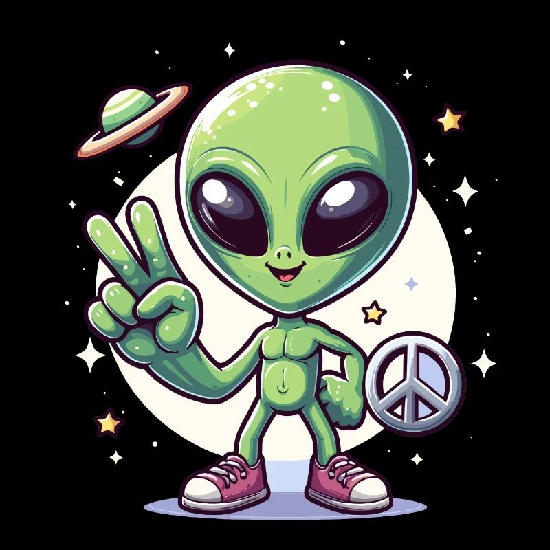 Alien de dessin animé