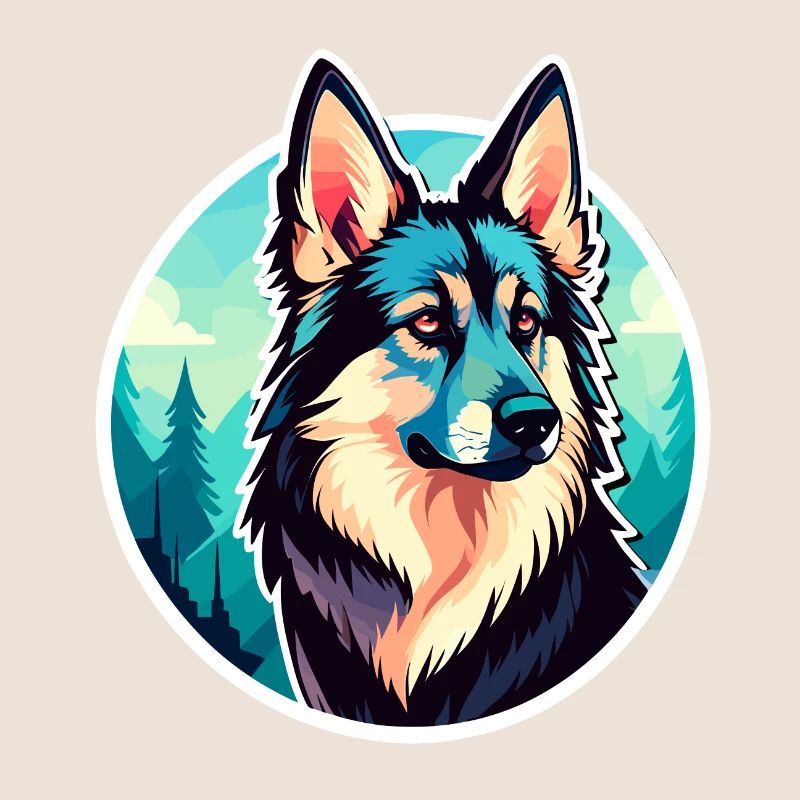 German Shepherd Illustration