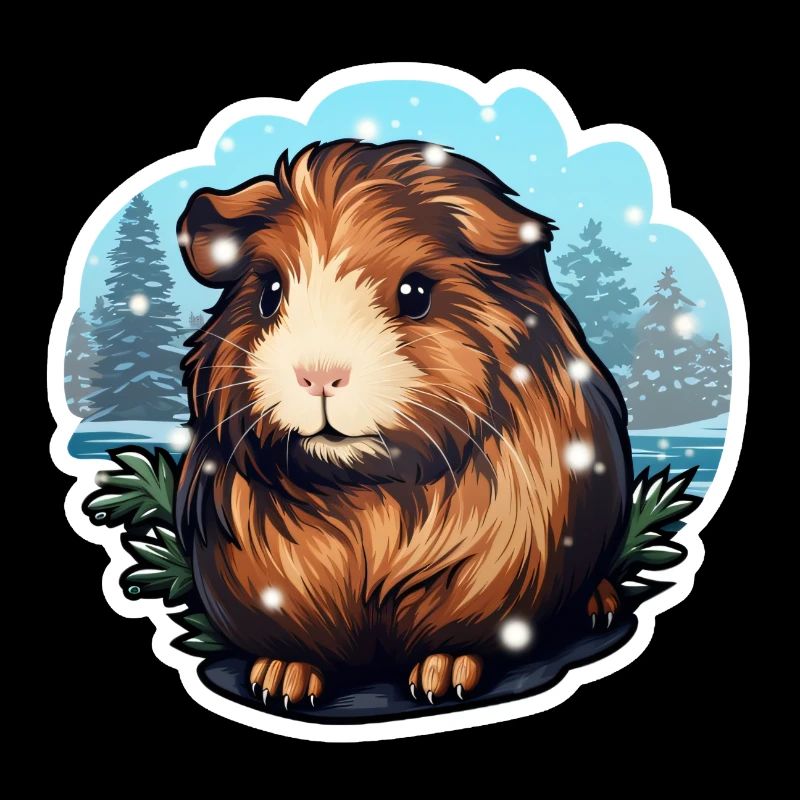Winterliches Meerschwein