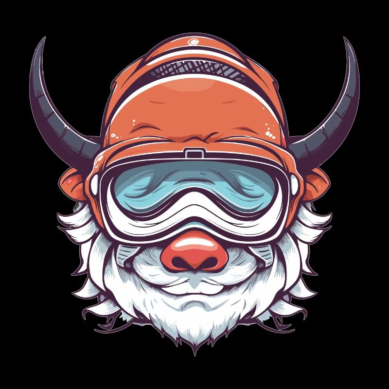 Bulle Stier Flieger Ski