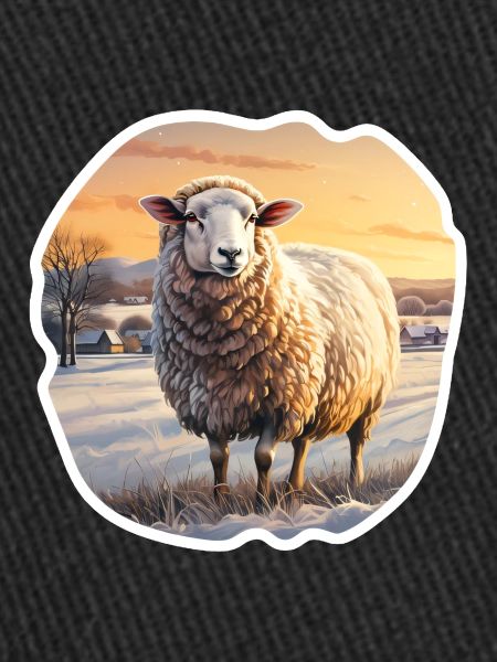 Sheep in winter landscape