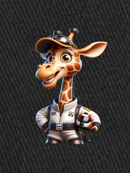 Rennfahrer Giraffe