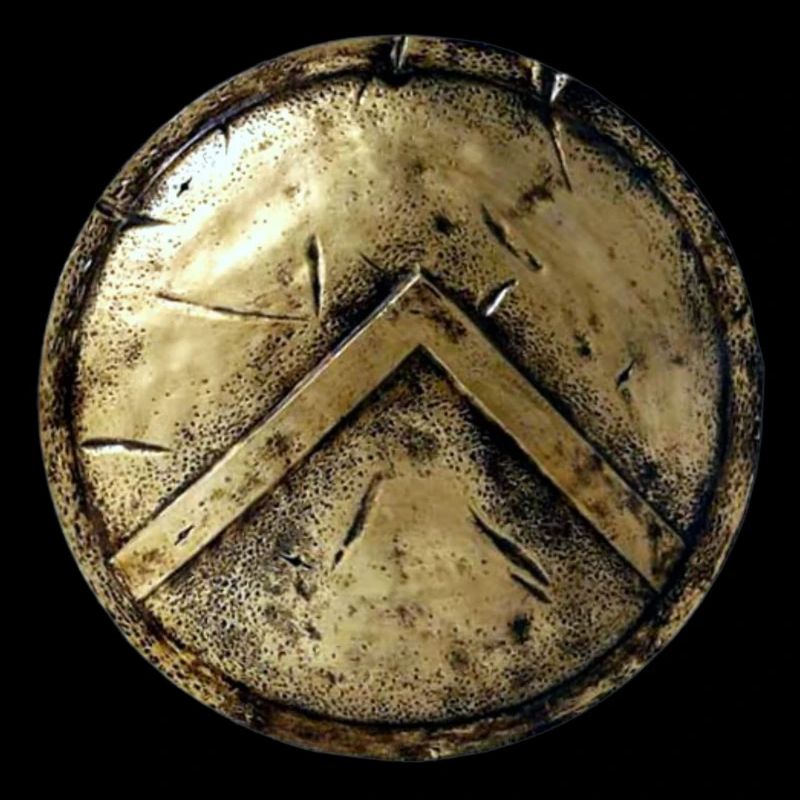 Bouclier standard spartiate en bronze Grèce antique