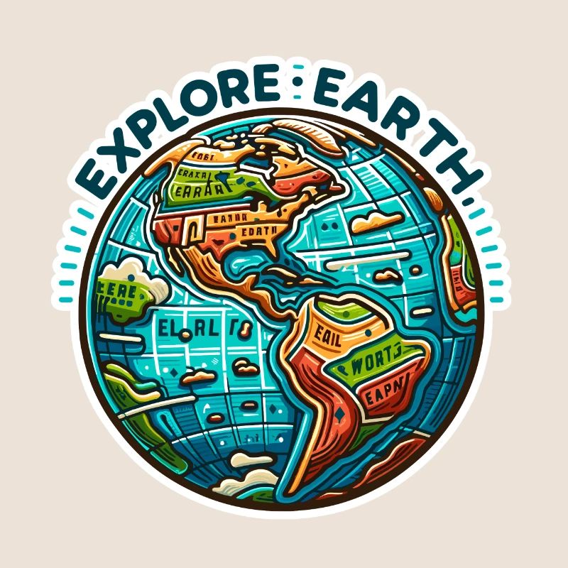 Explore Earth - Erde Illustration