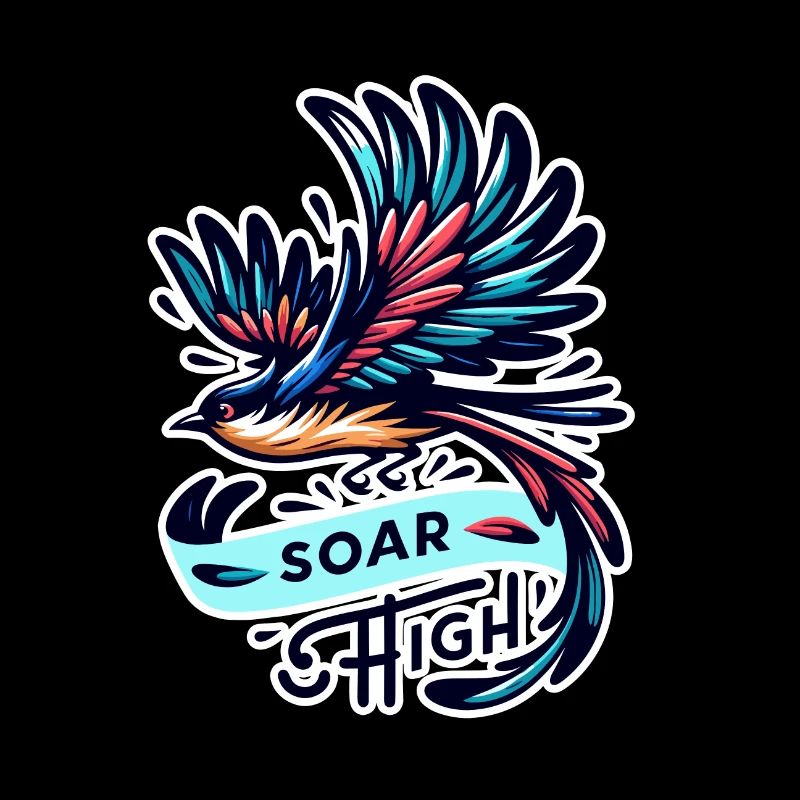Soar High - Bird Illustration