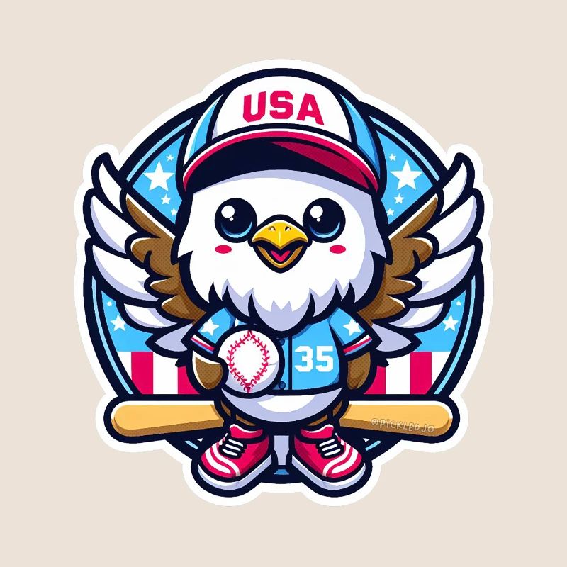 Patriotic Eagle - Baseball USA