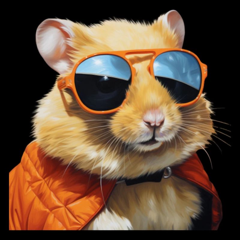Hamster with glasses, flirting, funny hamster