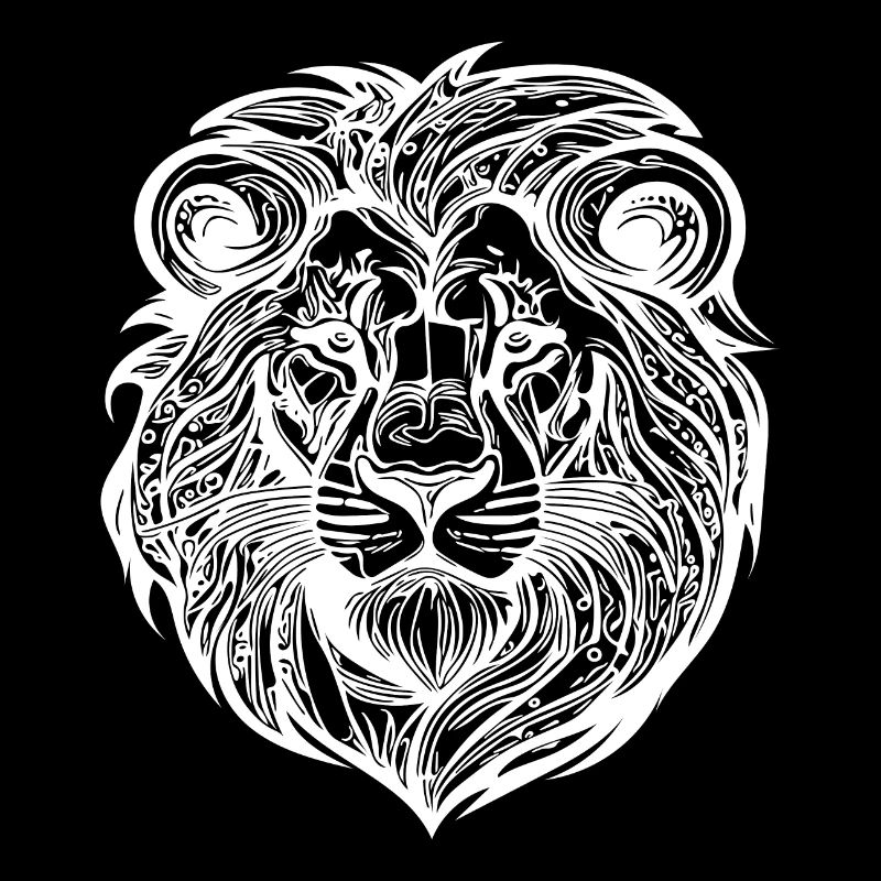 Wild Lion Head Mane Big Cats Tattoo