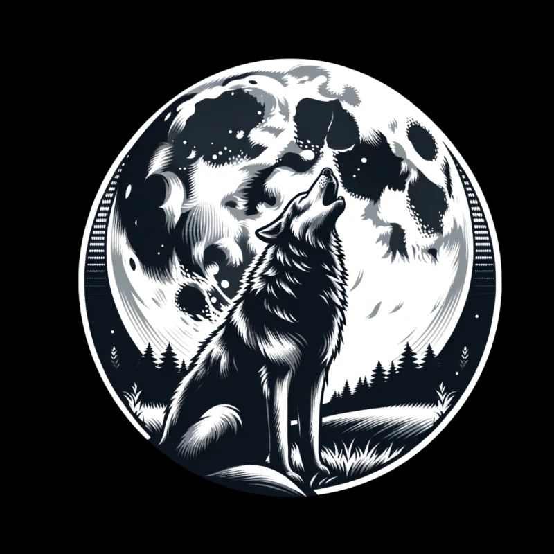 Silhouette de loup