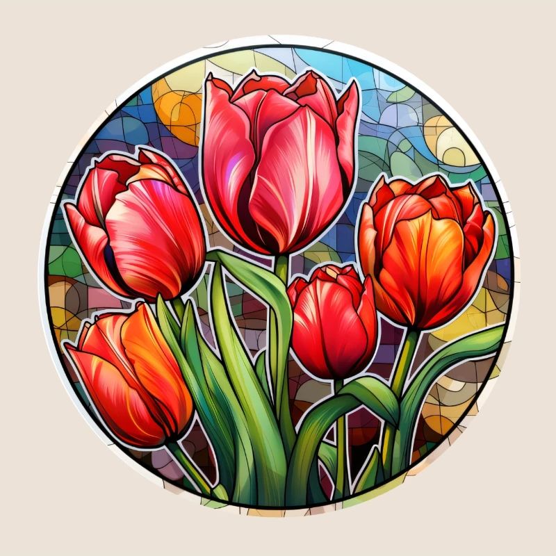 Champ de tulipes
