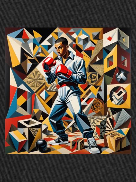cubism boxing boy