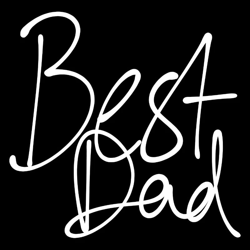 BESTER PAPA HANDGESCHRIEBEN WEISS