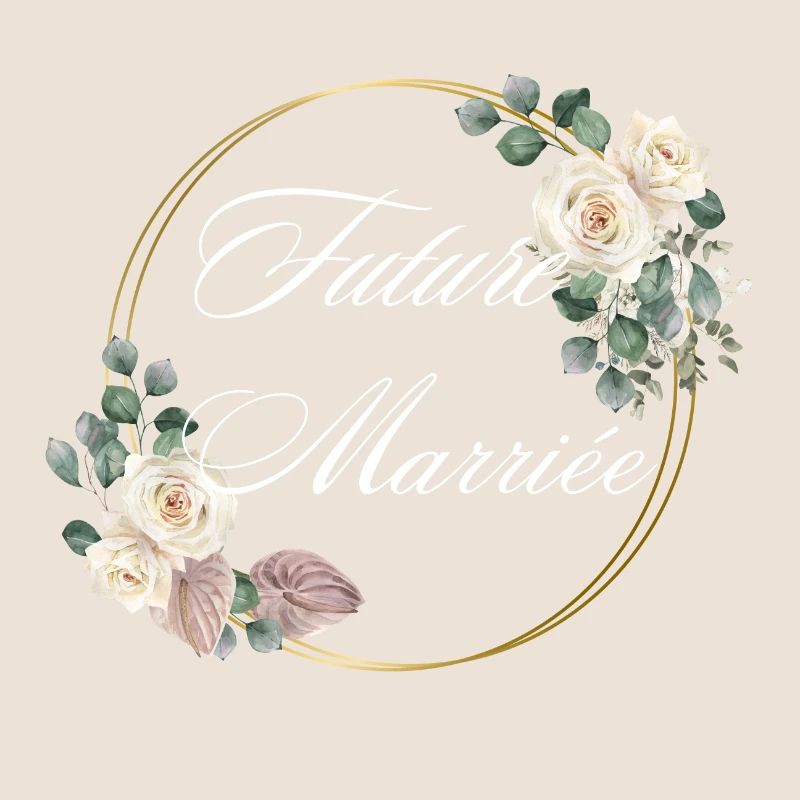 Future mariée fleurs blanches -tshirt assorti