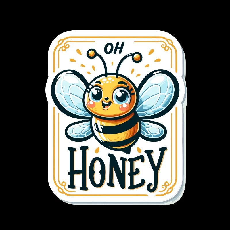 Oh Honey - Bees Illustration