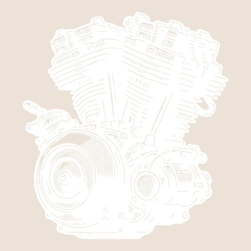 Motorcycle Engine Block Cylinder Fan Displacement Engine