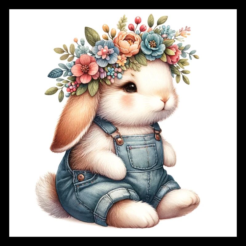 lapin fleur