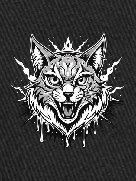 cat black and withe