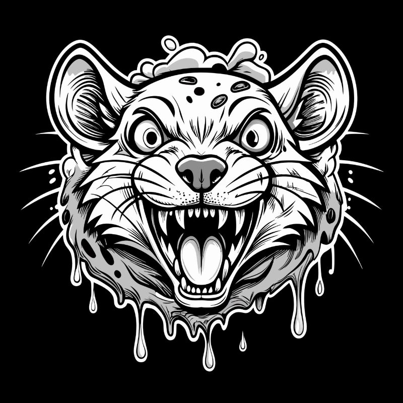 rat black and wihte