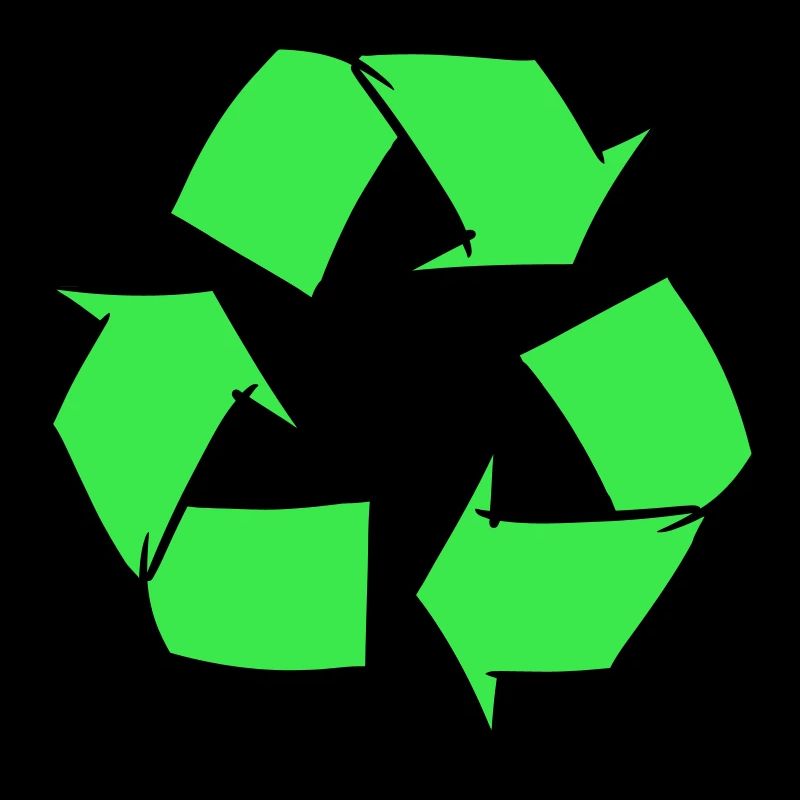 Icône recyclée, dessin décoratif, personnalisable.