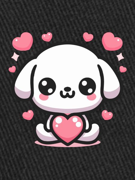 Coeur de chien chiot mignon