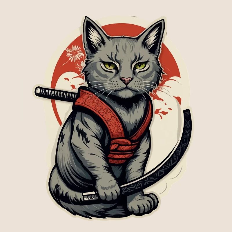 Chat samouraï