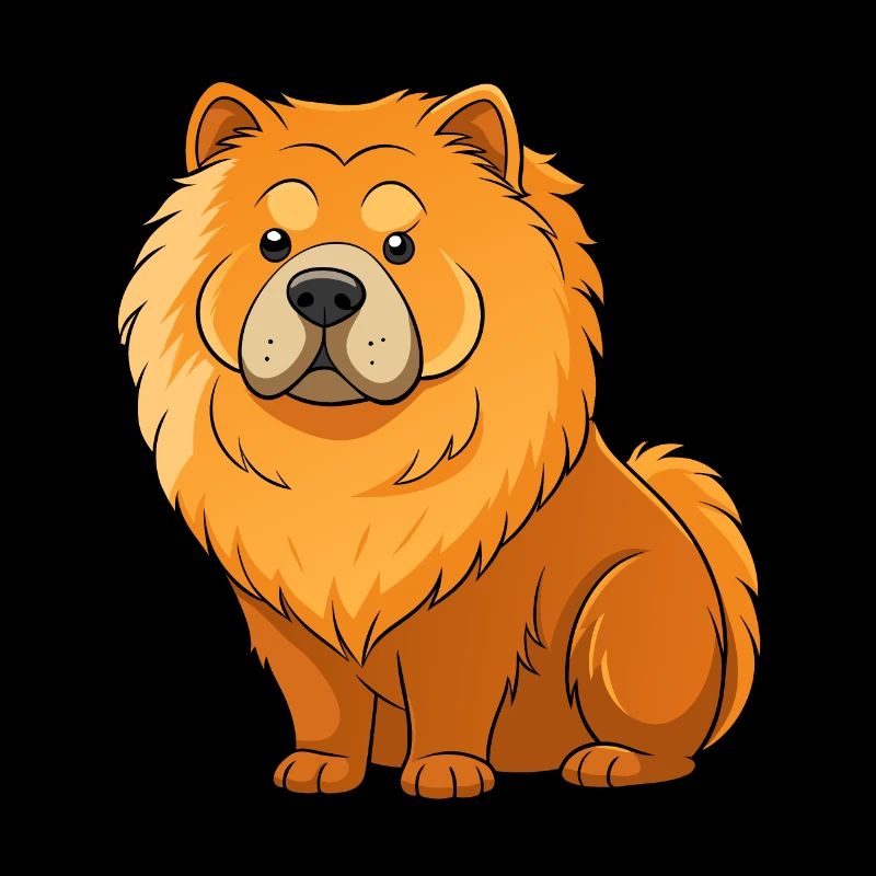 Stoic Chow Chow Guarding Territory