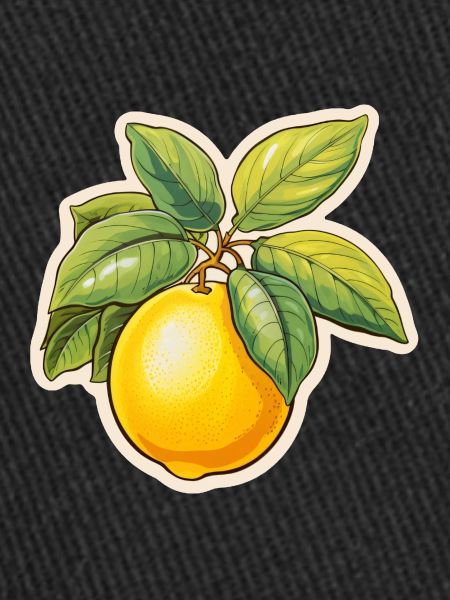 Lemon with leaf