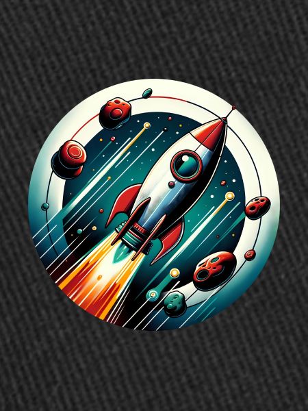 Fusée rétro et planètes
