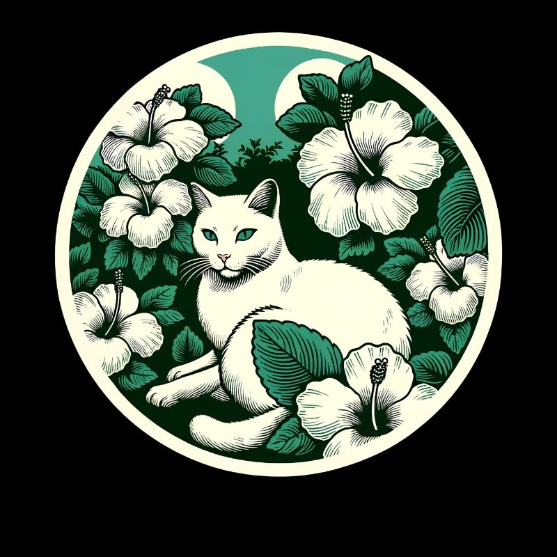 Fleurs de chat blanc