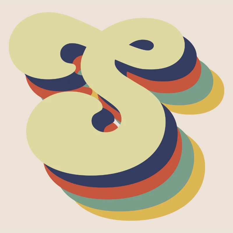 Retro S Buchstaben