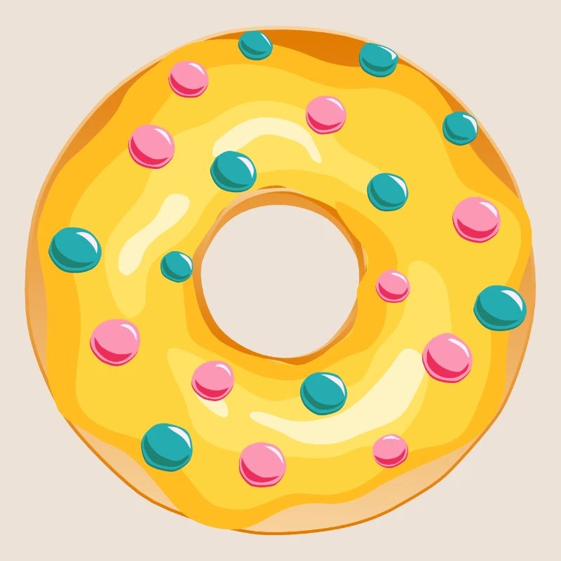 donut drawing dessert donuts cake pastry 1