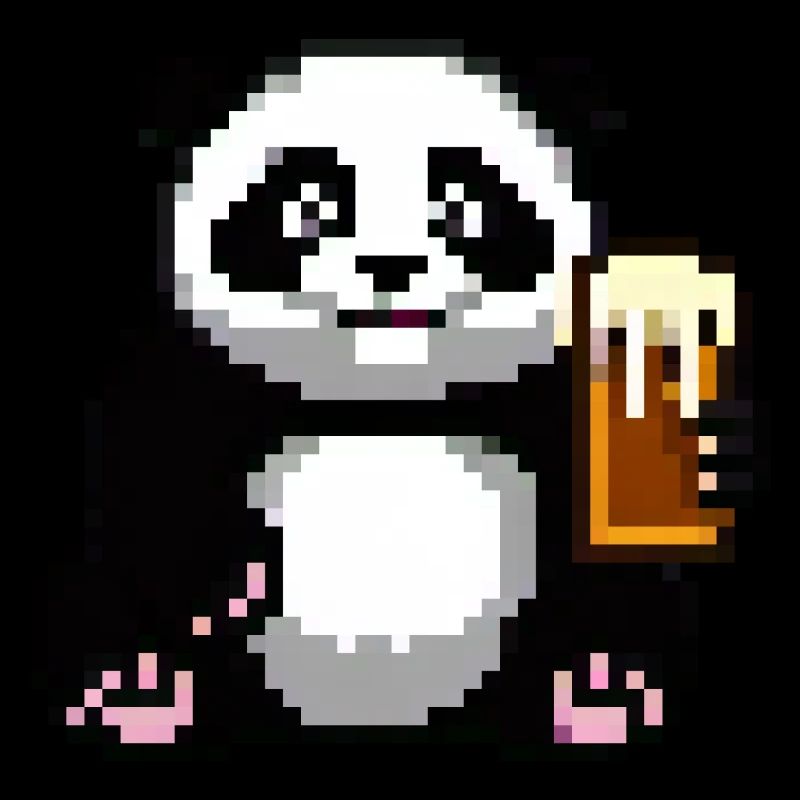 Pixel Panda Pint Time