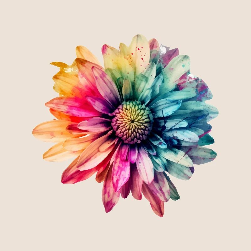 Multi-Colored Flower 1