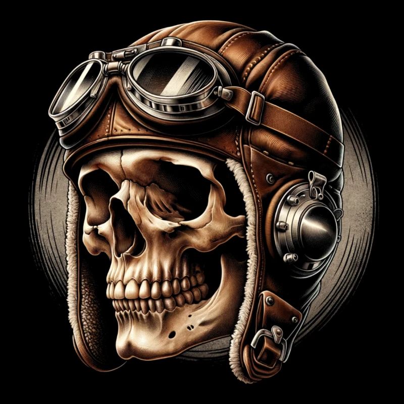 Retro Flight Skull