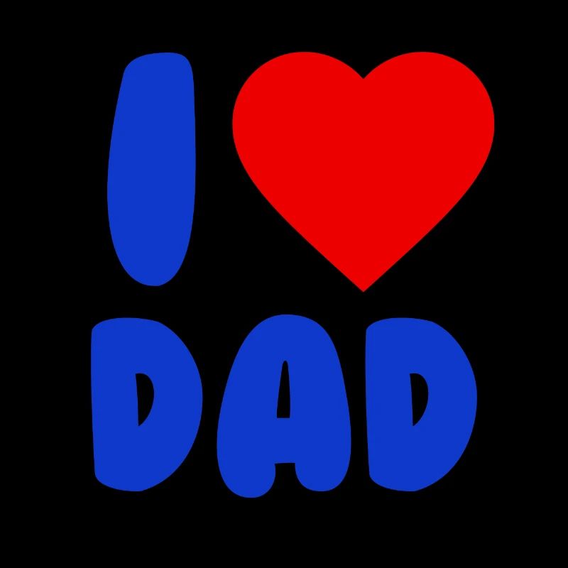 I LOVE DAD Blue Red