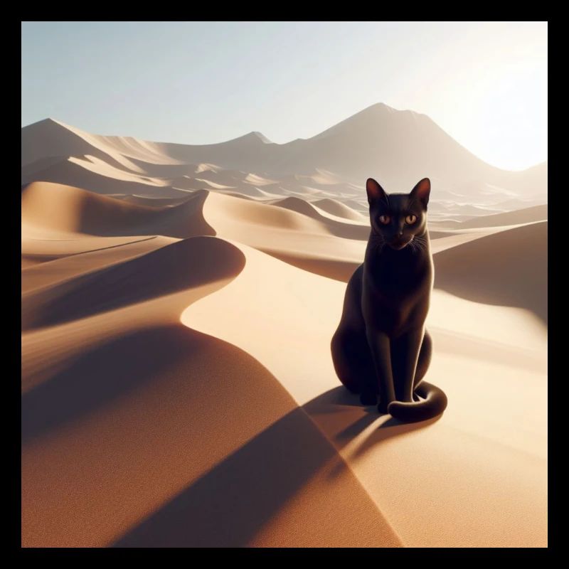 Eine echte Katze in der Wüste 2