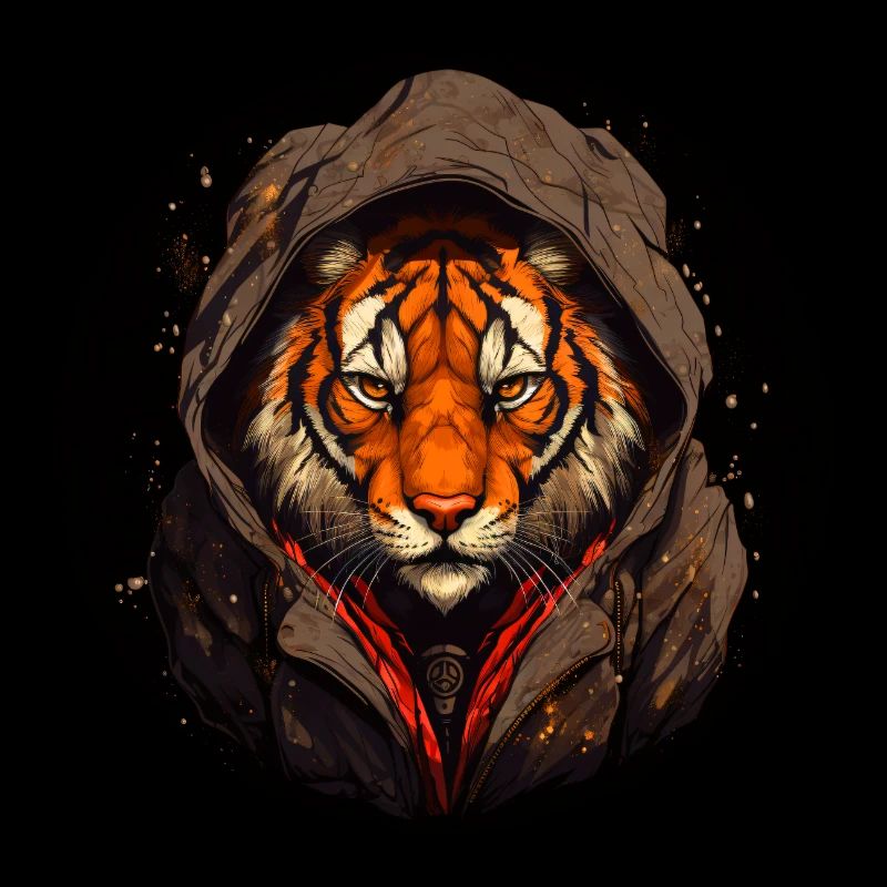 Approchez-vous, donnez un coup de pied, tigre de boxe