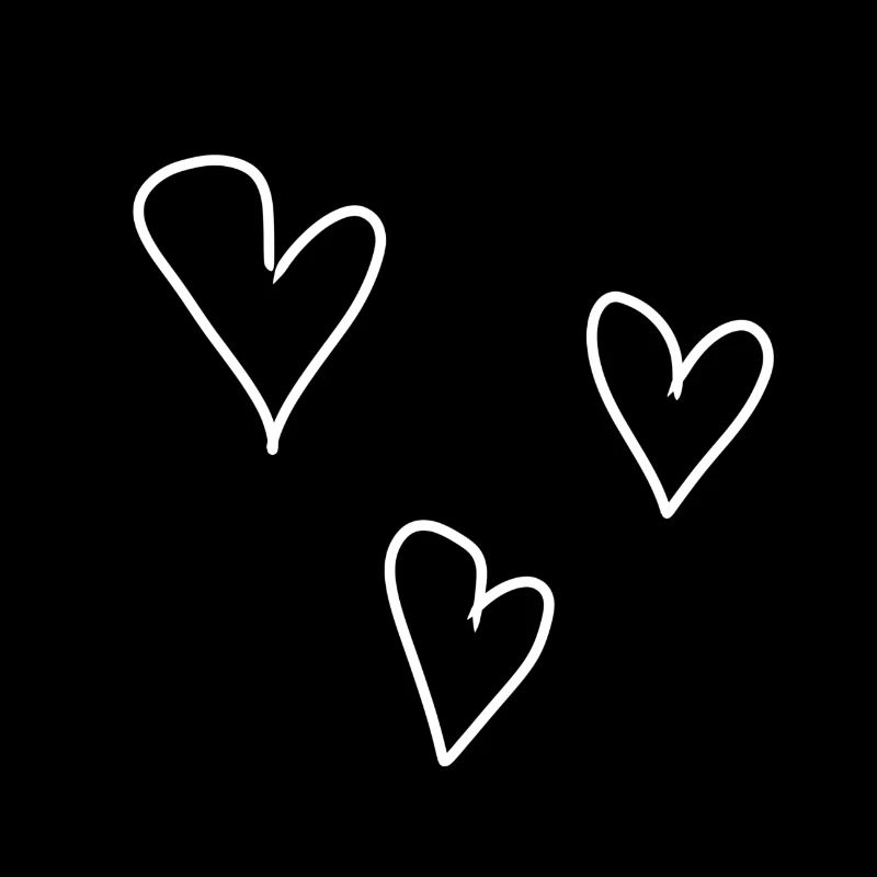 three hearts love symbol
