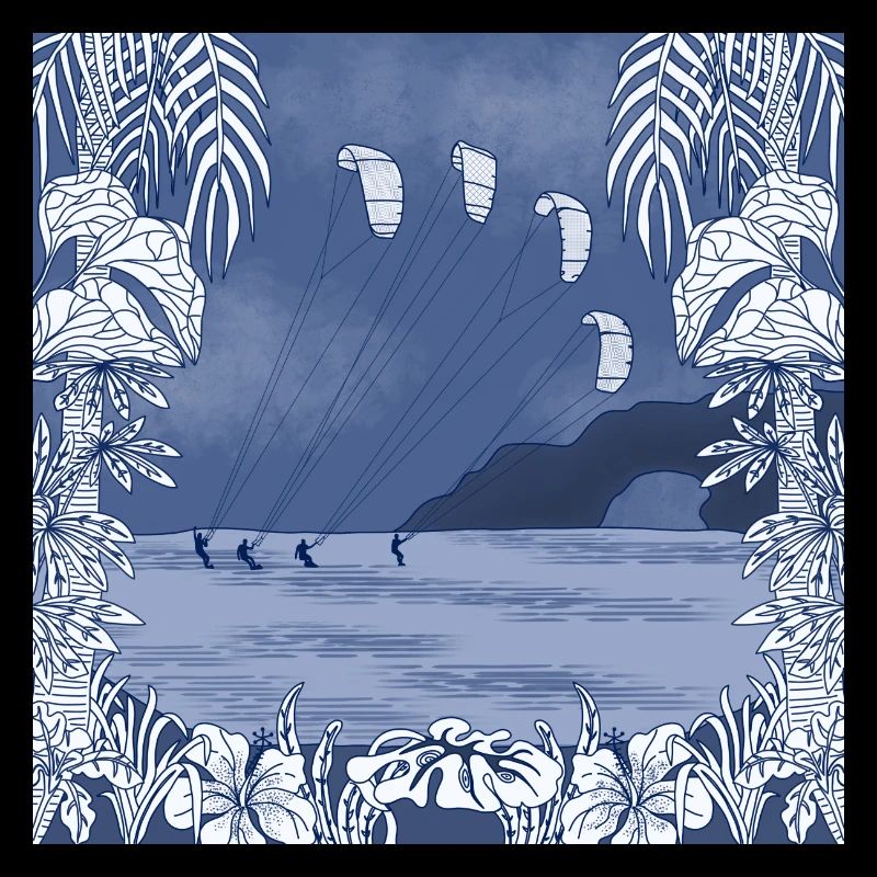 Kiteboarder auf dem Wasser