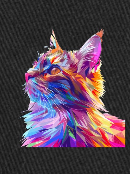 Polygon Cat Comic Style