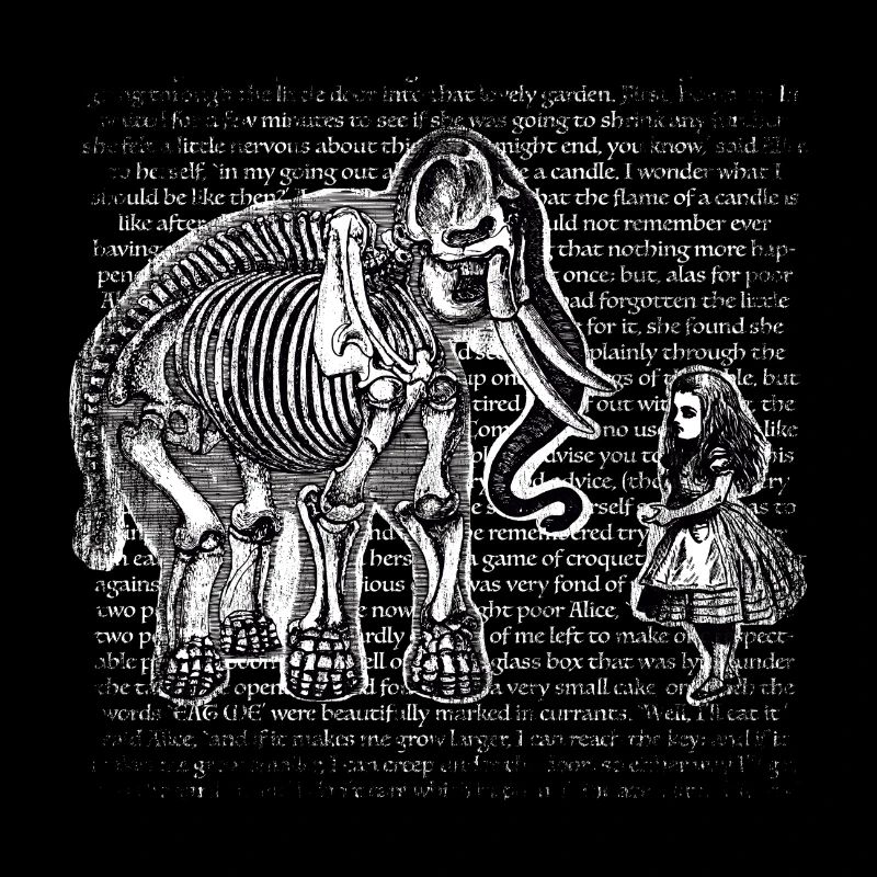 Alice im Wunderland und der Elefant