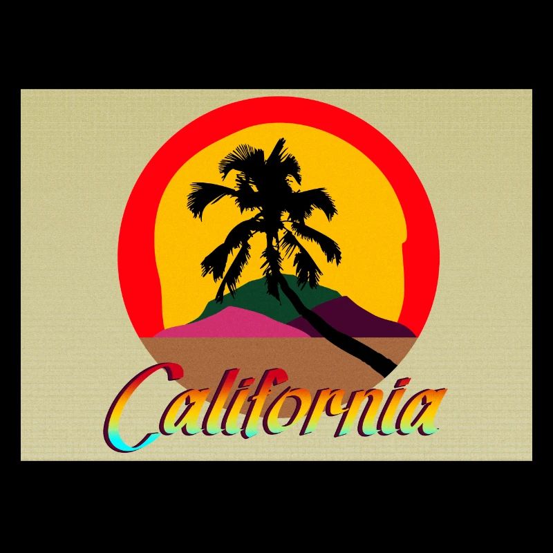 Carte postale California Cutout