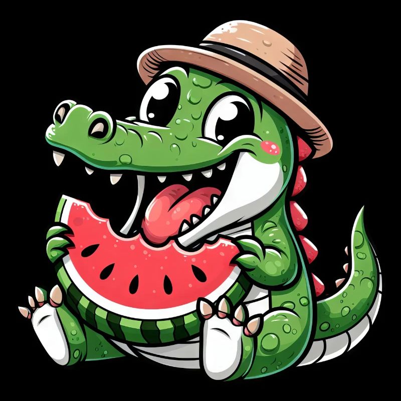 Crocodile Melon Pastèque Fruit Fruité