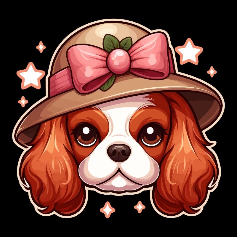 Chien Mignon Cavalier King Charles kawaii