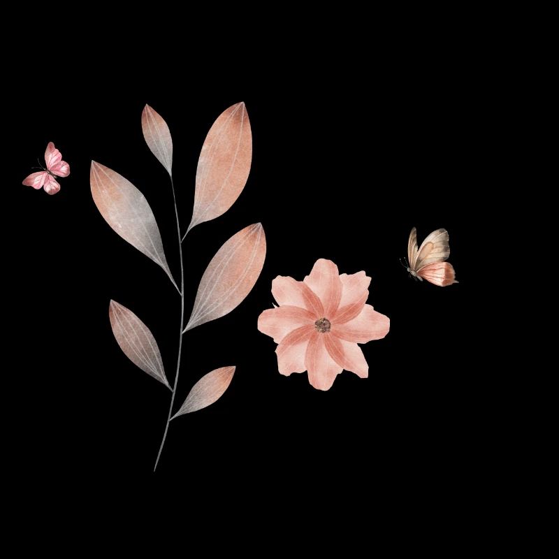 Buchstabe p Wildblumen Aquarelle